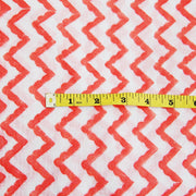 Zig Zag Block Printed Cotton Running Voile Clothing Fabric